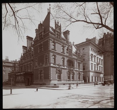 De Elbridge Thomas Gerry residentie op 61st Street en de Metropolitan Club ernaast, New York, 1900-01 door Byron Company